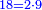 \scriptstyle{\color{blue}{18=2\sdot9}}