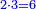 \scriptstyle{\color{blue}{2\sdot3=6}}