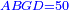 \scriptstyle{\color{blue}{ABGD=50}}