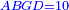 \scriptstyle{\color{blue}{ABGD=10}}