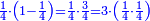 \scriptstyle{\color{blue}{\frac{1}{4}\sdot\left(1-\frac{1}{4}\right)=\frac{1}{4}\sdot\frac{3}{4}=3\sdot\left(\frac{1}{4}\sdot\frac{1}{4}\right)}}