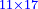 \scriptstyle{\color{blue}{11\times17}}