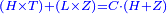 \scriptstyle{\color{blue}{\left(H\times T\right)+\left(L\times Z\right)=C\sdot\left(H+Z\right)}}