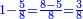 \scriptstyle{\color{blue}{1-\frac{5}{8}=\frac{8-5}{8}=\frac{3}{8}}}