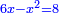 \scriptstyle{\color{blue}{6x-x^2=8}}