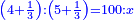 \scriptstyle{\color{blue}{\left(4+\frac{1}{3}\right):\left(5+\frac{1}{3}\right)=100:x}}