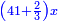 \scriptstyle{\color{blue}{\left(41+\frac{2}{3}\right)x}}