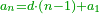 \scriptstyle{\color{OliveGreen}{a_n=d\sdot\left(n-1\right)+a_1}}