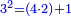 \scriptstyle{\color{blue}{3^2=\left(4\sdot2\right)+1}}