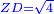 \scriptstyle{\color{blue}{ZD=\sqrt{4}}}