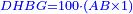 \scriptstyle{\color{blue}{DHBG=100\sdot\left(AB\times1\right)}}
