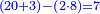 \scriptstyle{\color{blue}{\left(20+3\right)-\left(2\sdot8\right)=7}}