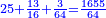 \scriptstyle{\color{blue}{25+\frac{13}{16}+\frac{3}{64}=\frac{1655}{64}}}