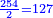 \scriptstyle{\color{blue}{\frac{254}{2}=127}}