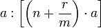 a:\left[\left(n+\frac{r}{m}\right)\sdot a\right]