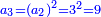 \scriptstyle{\color{blue}{a_3=\left(a_2\right)^2=3^2=9}}