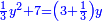\scriptstyle{\color{blue}{\frac{1}{3}y^2+7=\left(3+\frac{1}{3}\right)y}}