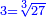 \scriptstyle{\color{blue}{3=\sqrt[3]{27}}}