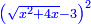 \scriptstyle{\color{blue}{\left(\sqrt{x^2+4x}-3\right)^2}}