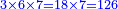 \scriptstyle{\color{blue}{3\times6\times7=18\times7=126}}