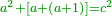 \scriptstyle{\color{OliveGreen}{a^2+\left[a+\left(a+1\right)\right]=c^2}}