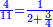 \scriptstyle{\color{blue}{\frac{4}{11}=\frac{1}{2+\frac{3}{4}}}}