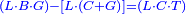 \scriptstyle{\color{blue}{\left(L\sdot B\sdot G\right)-\left[L\sdot\left(C+G\right)\right]=\left(L\sdot C\sdot T\right)}}