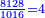 \scriptstyle{\color{blue}{\frac{8128}{1016}=4}}