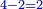 \scriptstyle{\color{blue}{4-2=2}}