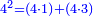 \scriptstyle{\color{blue}{4^2=\left(4\sdot1\right)+\left(4\sdot3\right)}}