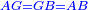 \scriptstyle{\color{blue}{AG=GB=AB}}