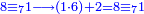 \scriptstyle{\color{blue}{8\equiv_71\longrightarrow\left(1\sdot6\right)+2=8\equiv_71}}