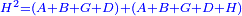 \scriptstyle{\color{blue}{H^2=\left(A+B+G+D\right)+\left(A+B+G+D+H\right)}}