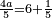 \scriptstyle\frac{4a}{5}=6+\frac{1}{5}