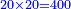 \scriptstyle{\color{blue}{20\times20=400}}