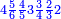 \scriptstyle{\color{blue}{4\frac{5}{6}\frac{4}{5}3\frac{3}{4}\frac{2}{3}2}}