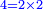 \scriptstyle{\color{blue}{4=2\times2}}