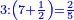 \scriptstyle{\color{blue}{3:\left(7+\frac{1}{2}\right)=\frac{2}{5}}}