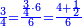\scriptstyle{\color{blue}{\frac{3}{4}=\frac{\frac{3}{4}\sdot6}{6}=\frac{4+\frac{1}{2}}{6}}}