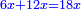 \scriptstyle{\color{blue}{6x+12x=18x}}