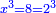 \scriptstyle{\color{blue}{x^3=8=2^3}}