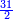 \scriptstyle{\color{blue}{\frac{31}{2}}}
