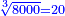 \scriptstyle{\color{blue}{\sqrt[3]{8000}=20}}