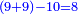 \scriptstyle{\color{blue}{\left(9+9\right)-10=8}}