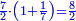 \scriptstyle{\color{blue}{\frac{7}{2}\sdot\left(1+\frac{1}{7}\right)=\frac{8}{2}}}