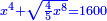 \scriptstyle{\color{blue}{x^4+\sqrt{\frac{4}{5}x^8}=1600}}