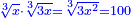 \scriptstyle{\color{blue}{\sqrt[3]{x}\sdot\sqrt[3]{3x}=\sqrt[3]{3x^2}=100}}