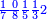 \scriptstyle{\color{blue}{\frac{1\ 0}{7\ 8}\frac{1}{5}\frac{1}{3}2}}