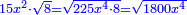 \scriptstyle{\color{blue}{15x^2\sdot\sqrt{8}=\sqrt{225x^4\sdot8}=\sqrt{1800x^4}}}