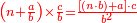\scriptstyle{\color{red}{\left(n+\frac{a}{b}\right)\times\frac{c}{b}=\frac{\left[\left(n\sdot b\right)+a\right]\sdot c}{b^2}}}